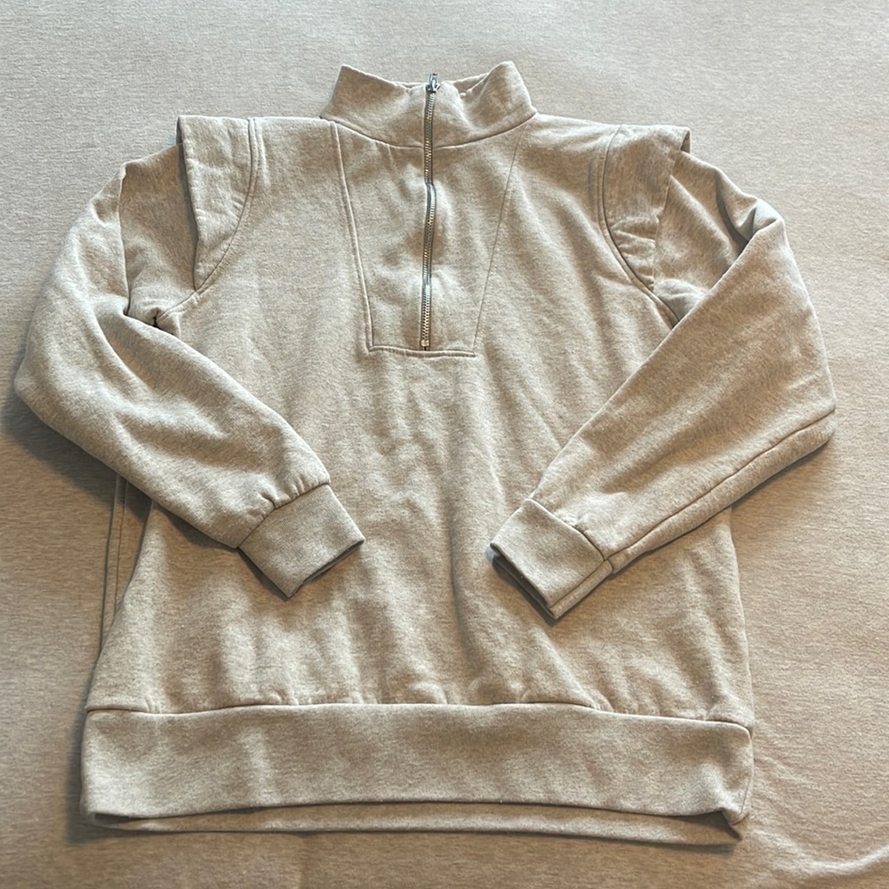Missguided tan sweatshirt